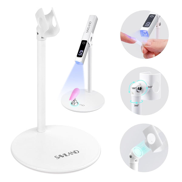 U V Nail Lamp Stand: Sturdy Only U V Light Stand for Gel Nails Polish 360° Adjustable Magnetic Rotation U V Nail Light Stand Portable Handsfree Builder Nail Gel Lamp Stand Home Salon Manicure