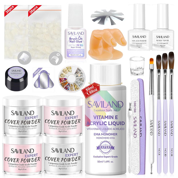 Saviland French Acrylic Nail Kit for Beginner