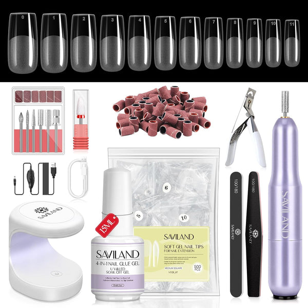 Square Gel X Nail Kit with Nail Drill