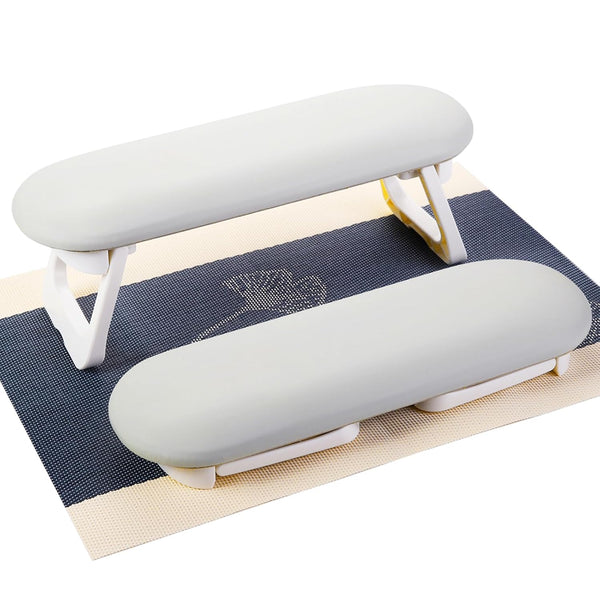 Saviland Arm Rest for Nails Tech: Foldable Soft Leather Nail Pillow Non-slip PVC Mat Nail Supplies Accessories Hand Holder