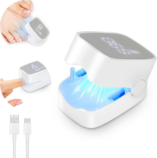 Nail Fungus Cleaning Device Faster: Max-Effective 905nm Infrared Light 470nm Blue Light Defeat Fungi Nail Fingernail Fungus Toenail Fungus Safer Painless Rechargeable Fungi Cure Home Use