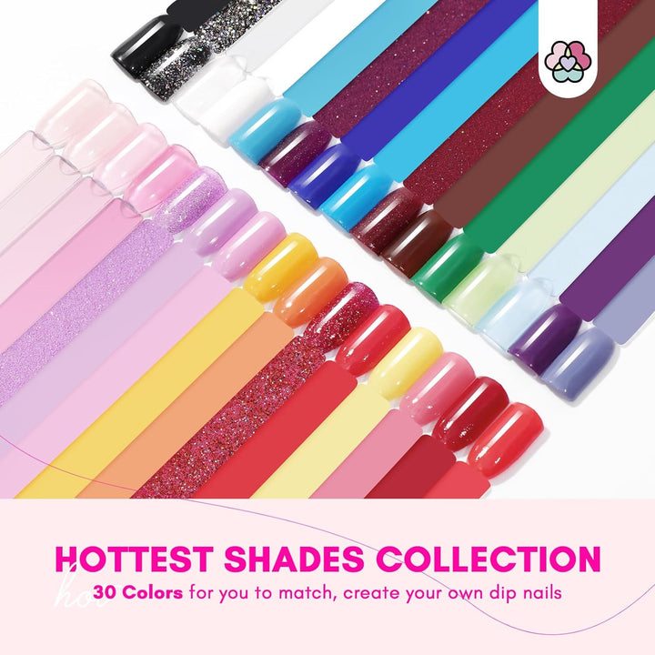 hottest colors dipping powder nails starter set