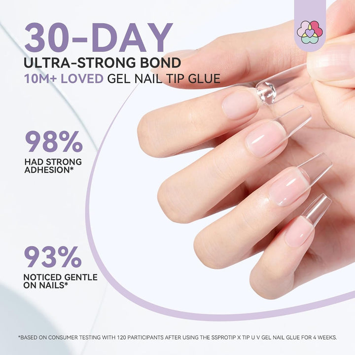 strong bond nail tips glue gel