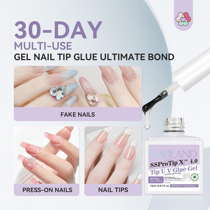 multi-use nail tips glue gel