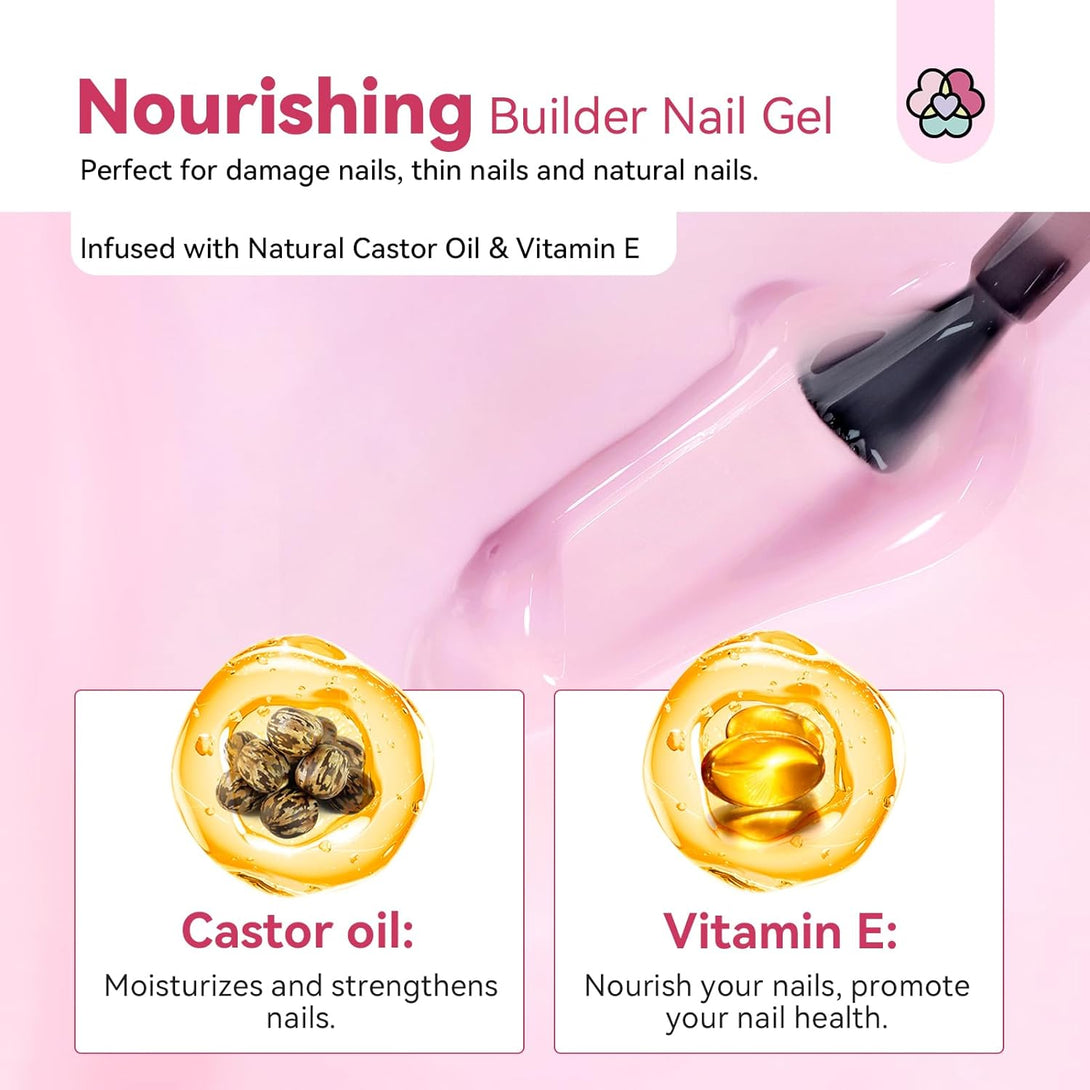 nourishing Clear and Pink Gel Builder Kit