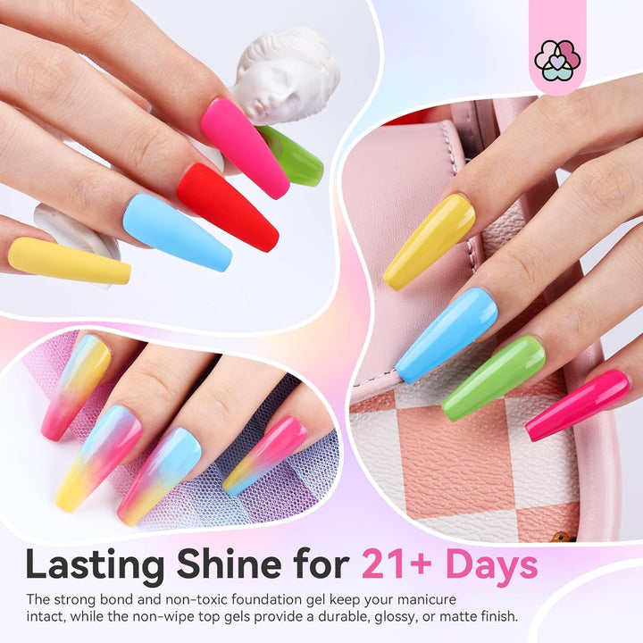 long lasting uv gel nail polish set