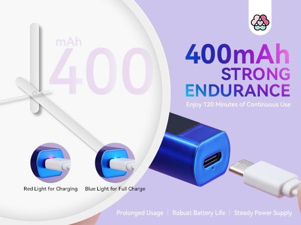 portable uv nail lamp with 400mAh battery