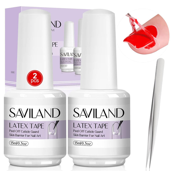 Saviland 2 PCS Liquid Latex For Nails