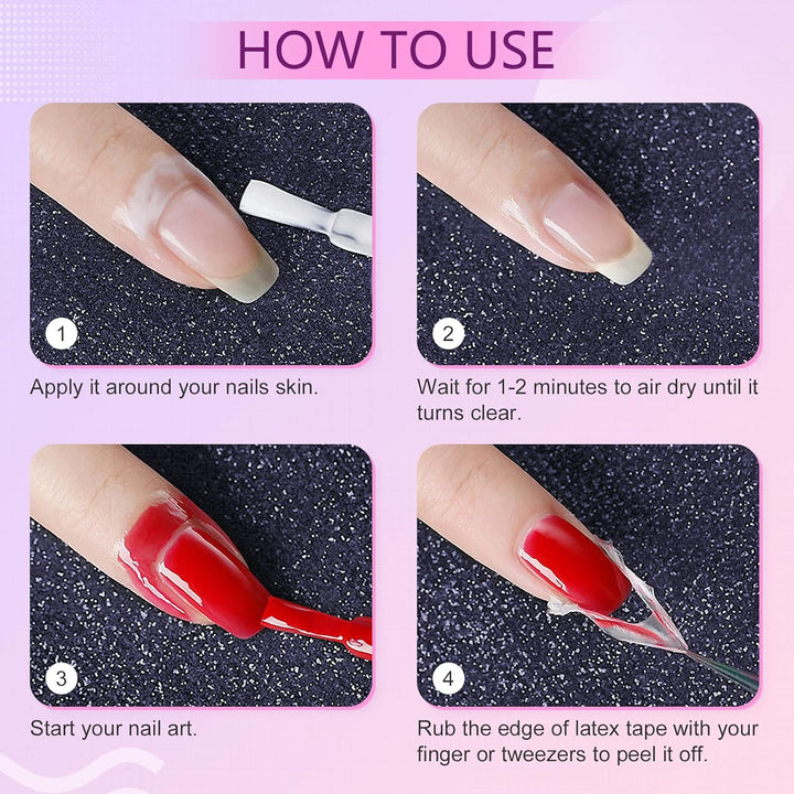 how to use this Saviland nail latex peel off