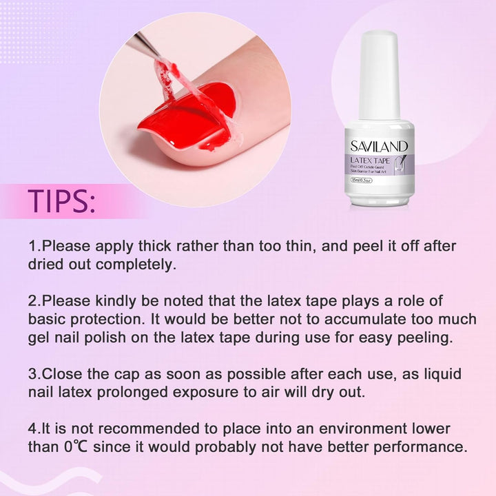 tip of the Saviland nail latex peel off