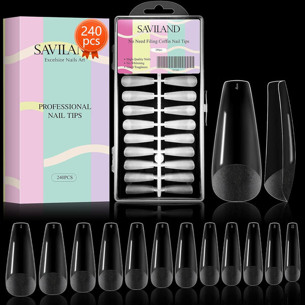 [US ONLY] 240PCS Soft Nail Gel Nail Tip Fake Nails
