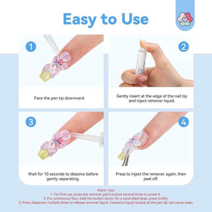 how to use the Saviland nail glue remover pen