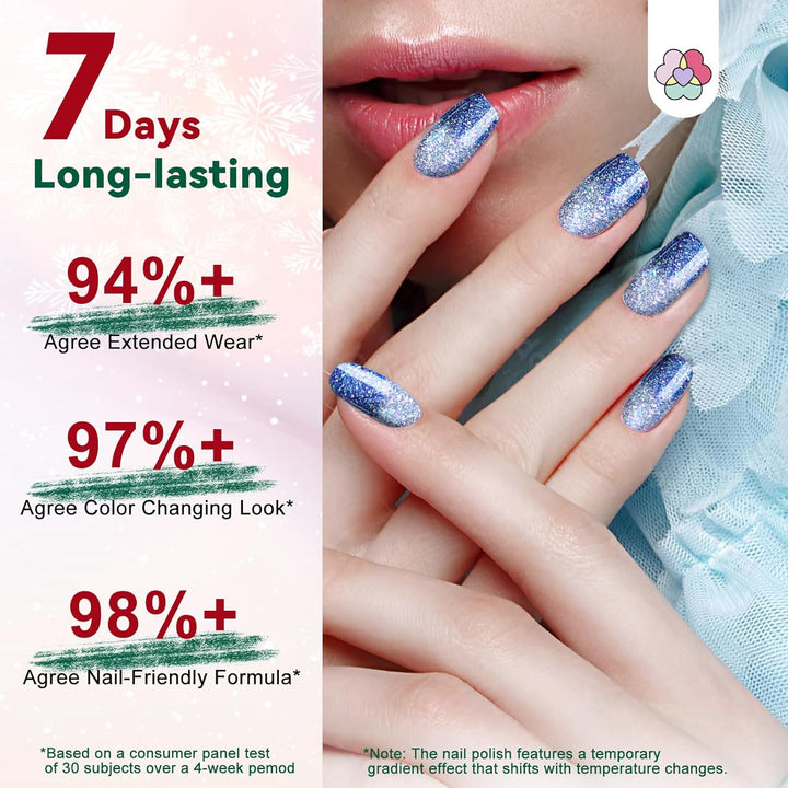 long lasting temperature color changing nail polish from Saviland