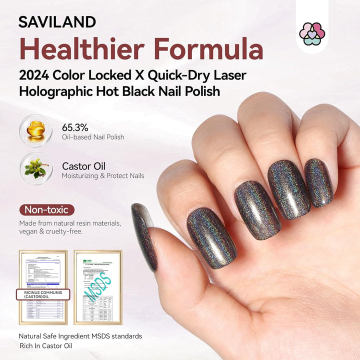 healthy formula black holographic nail polish