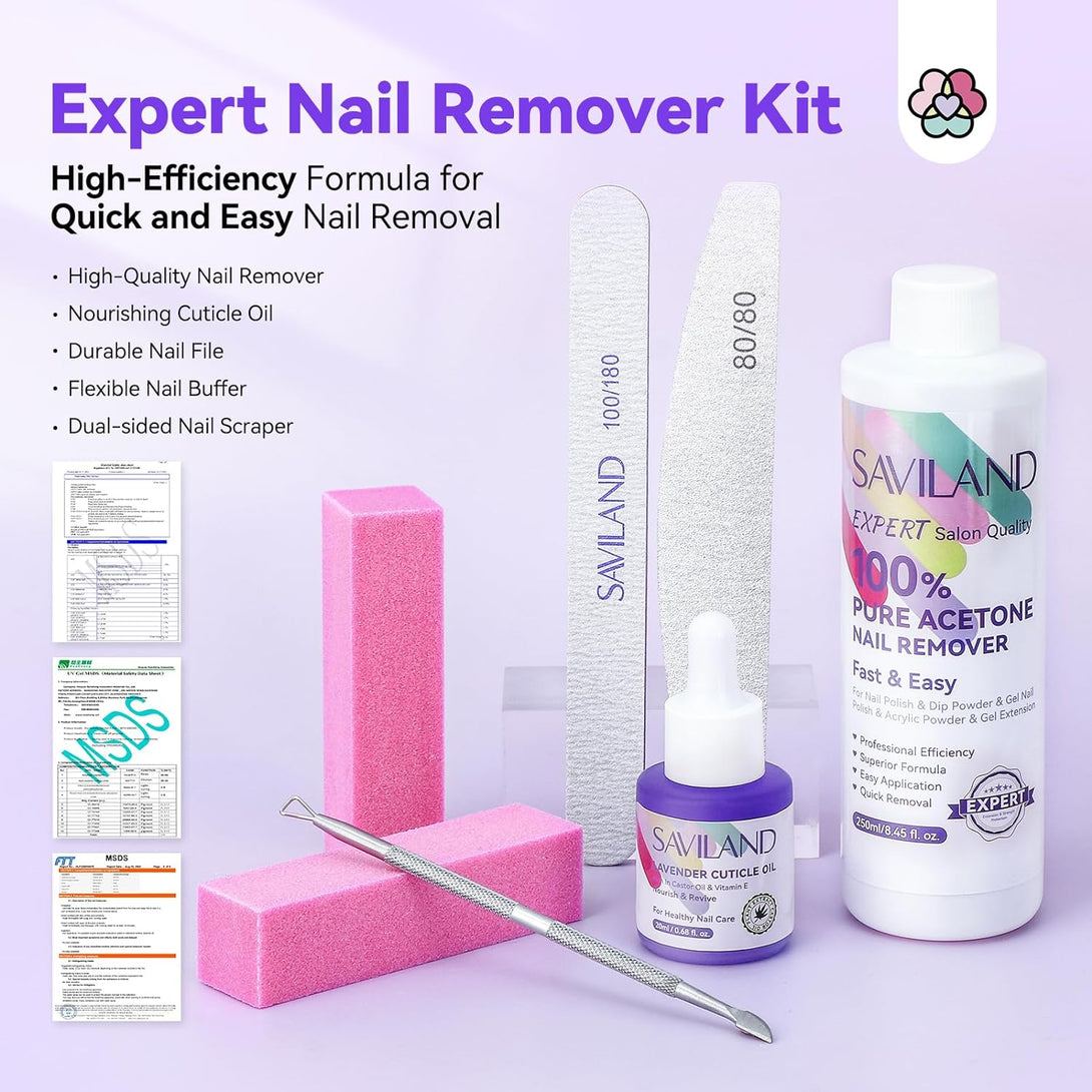 saviland gel nail polish remover kit