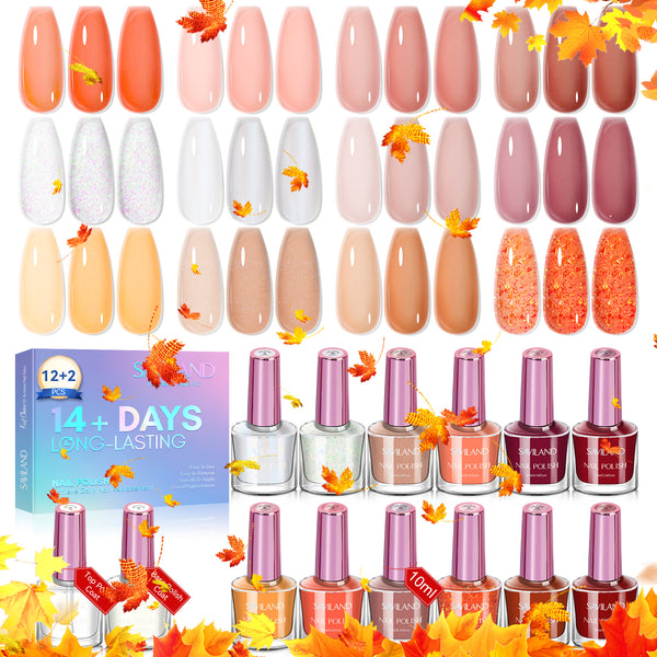 Saviland 12 Colors Regular Nail Polish Set