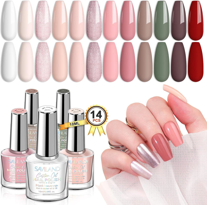 Saviland 12 Colors Classic Nail Polish Set