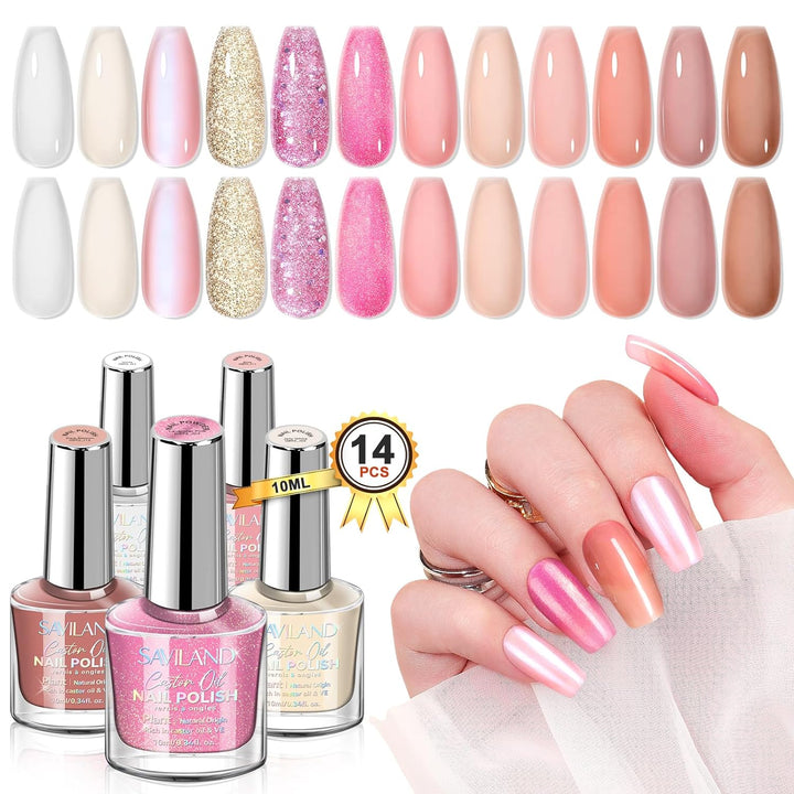 Saviland 12 Colors Pastel Nail Polish Set