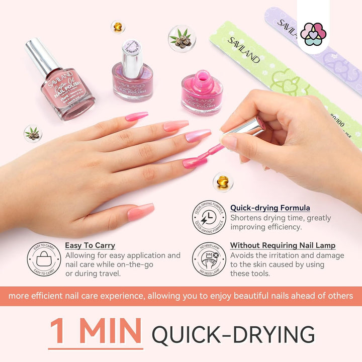 quick drying pastel nail polish set