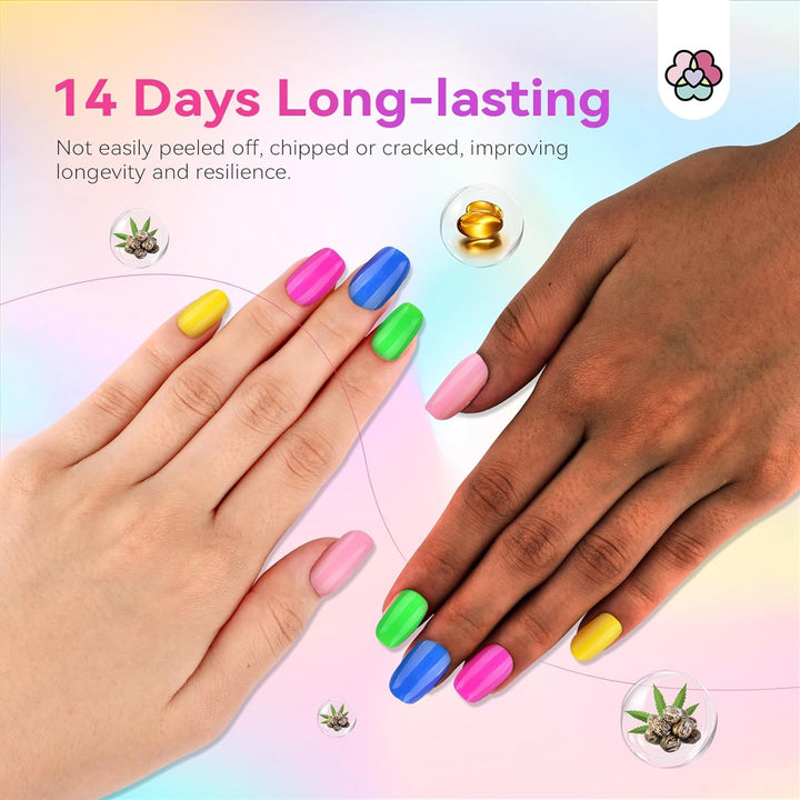 long lasting light color nail polish set