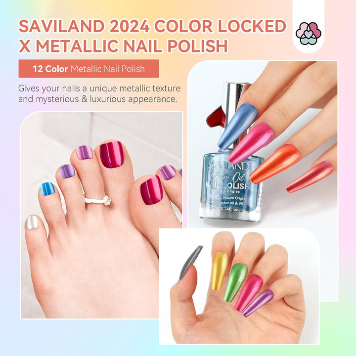 The best metallic nail polish by Saviland