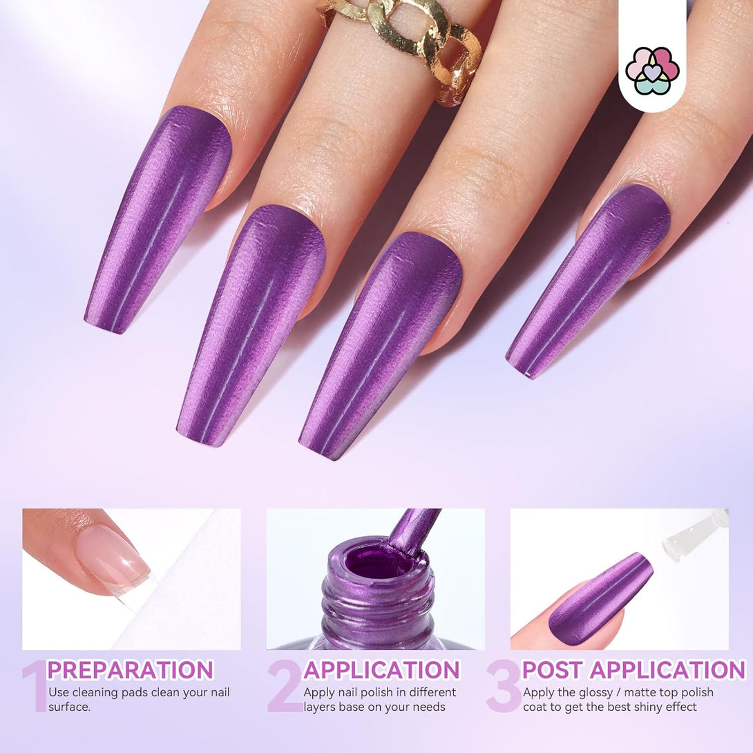purple metallic nail polish