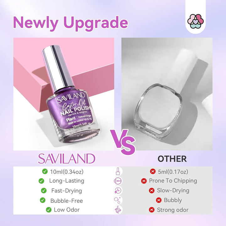 Why choose SAVILAND dark metallic nail polish