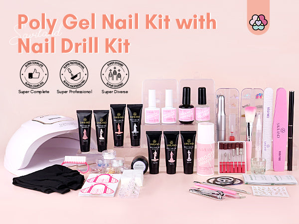 Buy Coslifestore Builder Nail Gel Kit With Clear Pink Builder For Nail  Extension With False Nails Mini UV Lamp Top Coat And Base Coat Online at  Best Prices in India - JioMart.