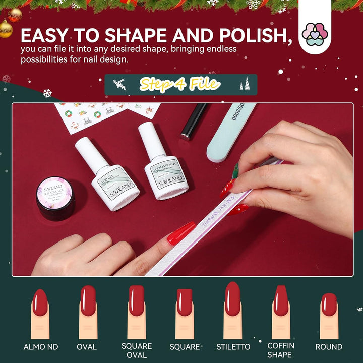 easy to shape -Saviland professional polygel nail kit