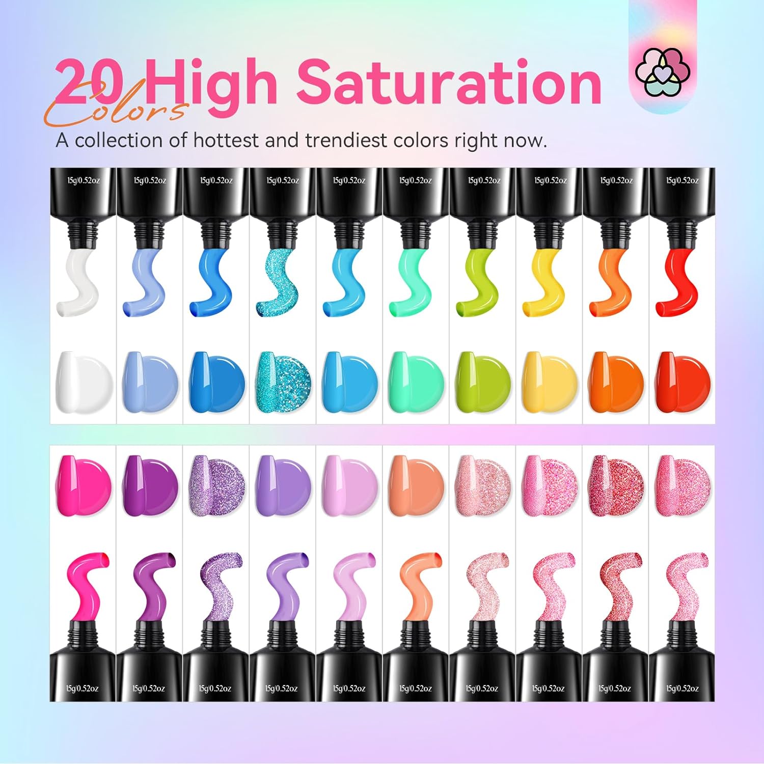 Poly Gel Nail Kit 20 Colors | SAVILAND
