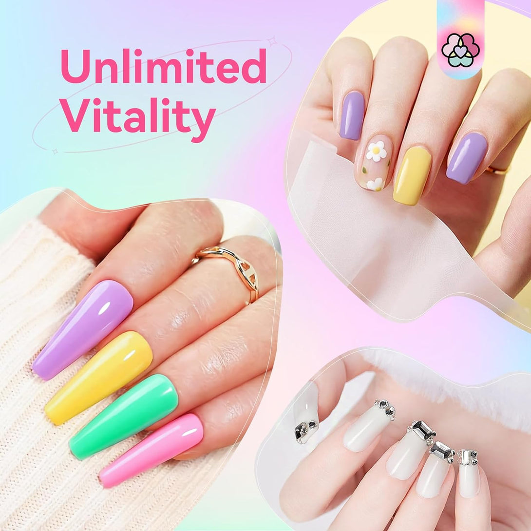 polygel colors set nails
