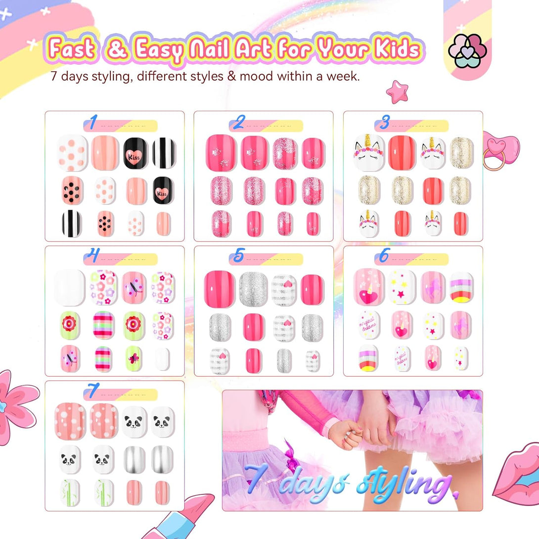 Saviland kids press on nails kit