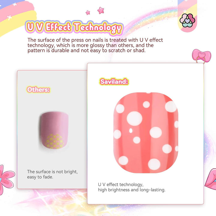 Why choose Saviland press on nails for kids