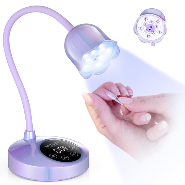 30W Cordless UV LED Nail Lamp – Purple, 8s Fast Cure, Smart Sensor