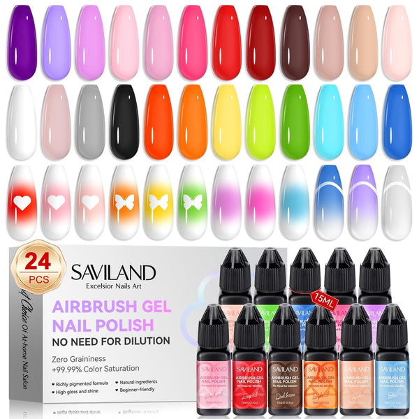 [US ONLY] 24 Color Airbrush Gel Polish - No Dilution Needed