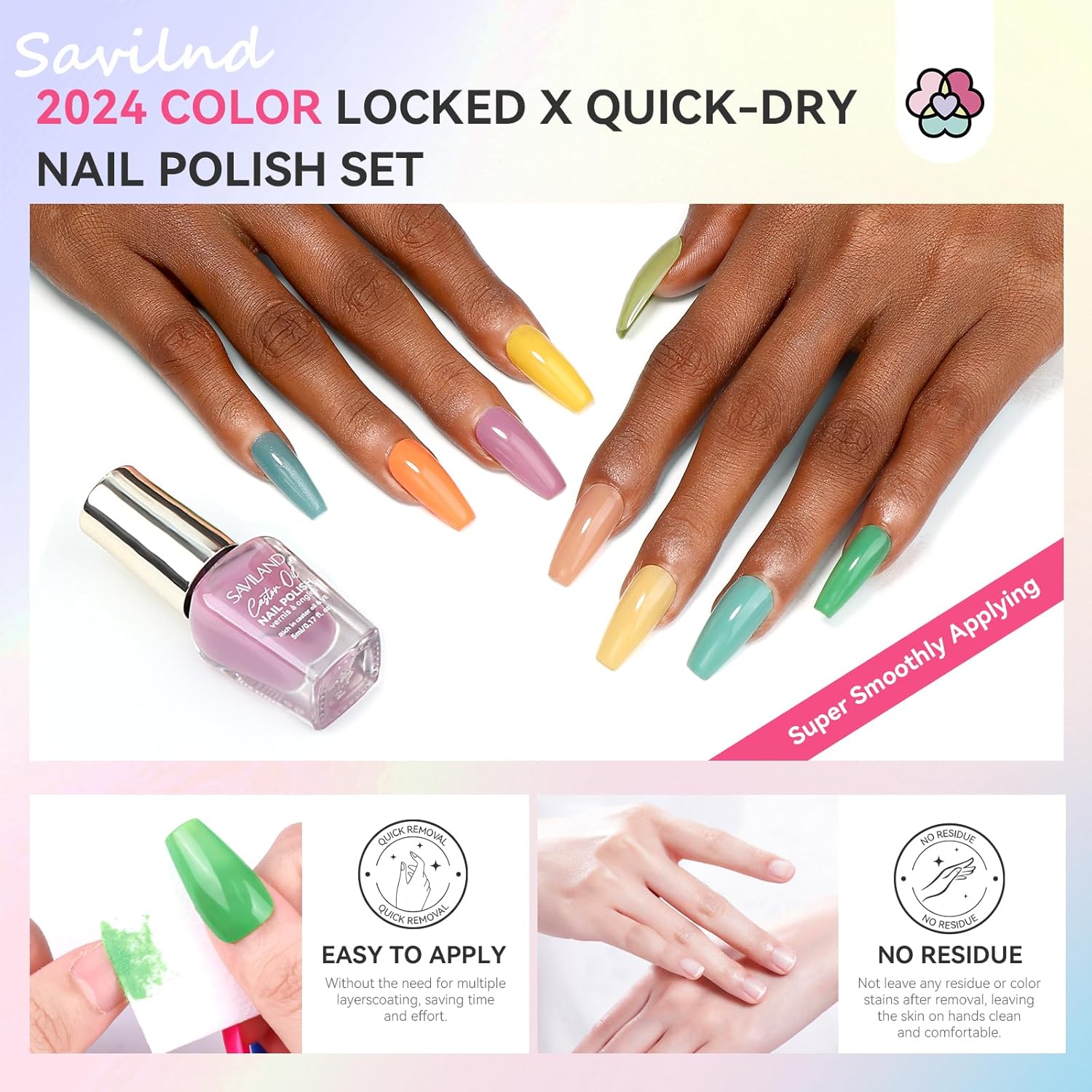 36 Colors Quick Dry Nail Polish Set - Saviland Official