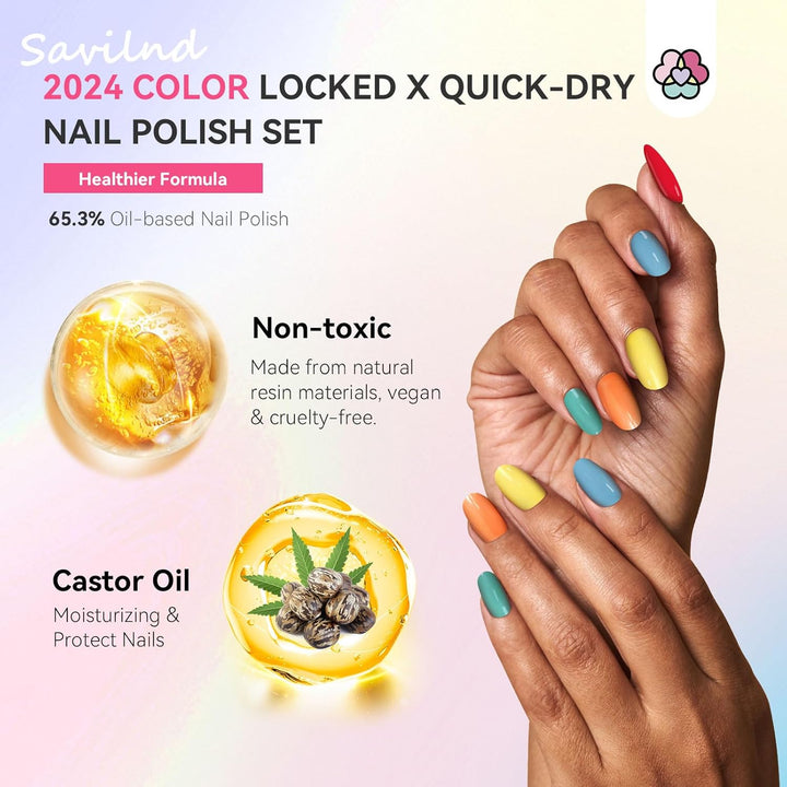 Saviland best fast drying nail polish set