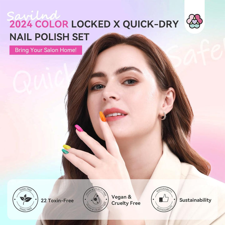 Saviland colorful nail polish set