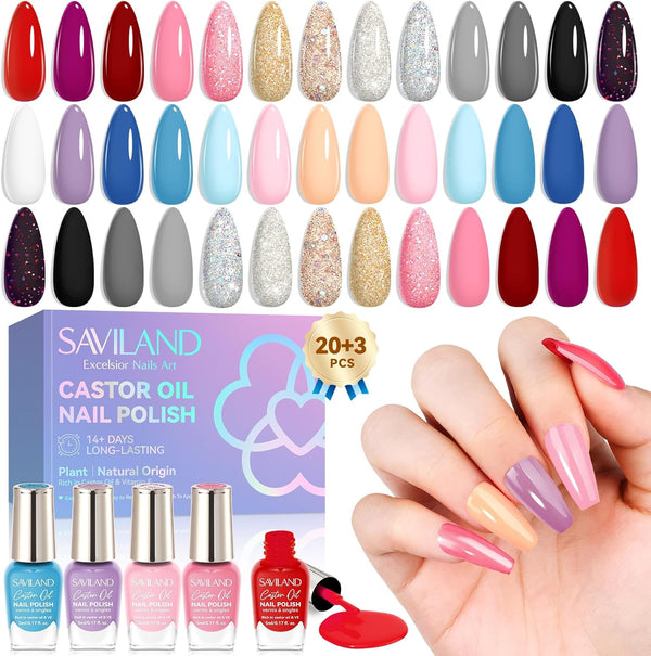 Saviland 20 colors Classic Nail Polish Set