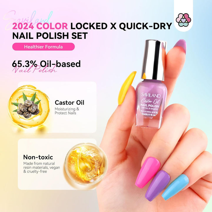 Saviland bright nail polish set