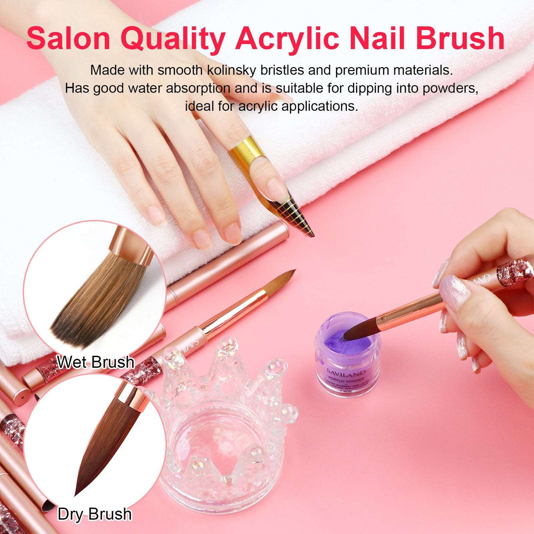 7PCS Acrylic Nail Brush Set - Size 4/6/8/10/12/14/16