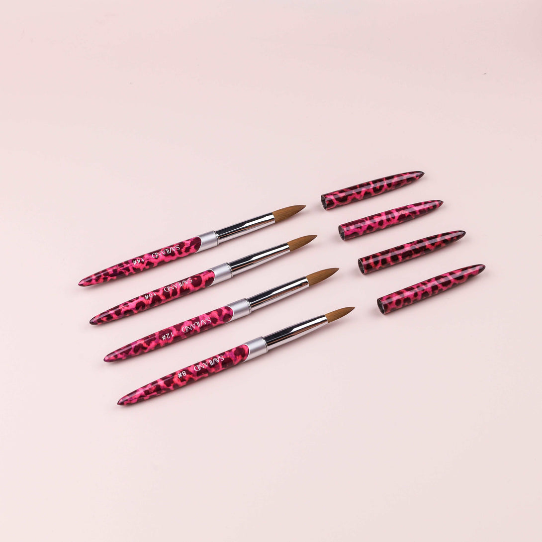 4PCS Acrylic Nail Brush Size 8/10/12/14