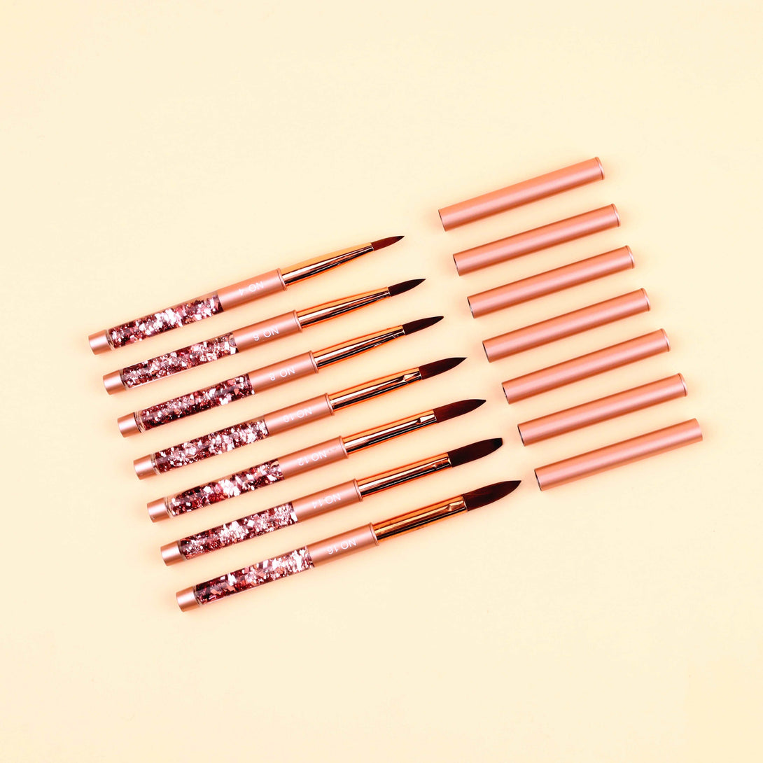 7PCS Acrylic Nail Brush Set - Size 4/6/8/10/12/14/16