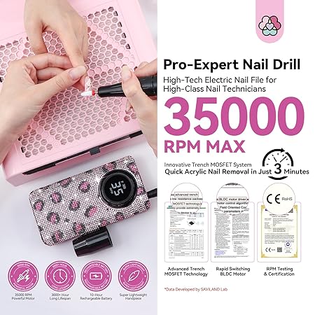 Saviland Acrylic Nail Drill Machine