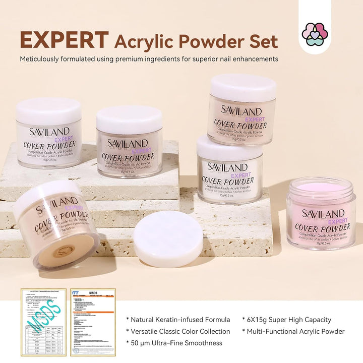 Saviland expert acrylic powder set-6 colors