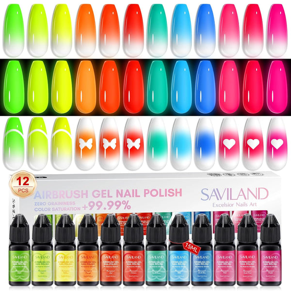 Saviland Airbrush Gel Nail Polish Set