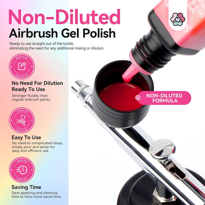 Saviland Airbrush Gel Nail Polish Set