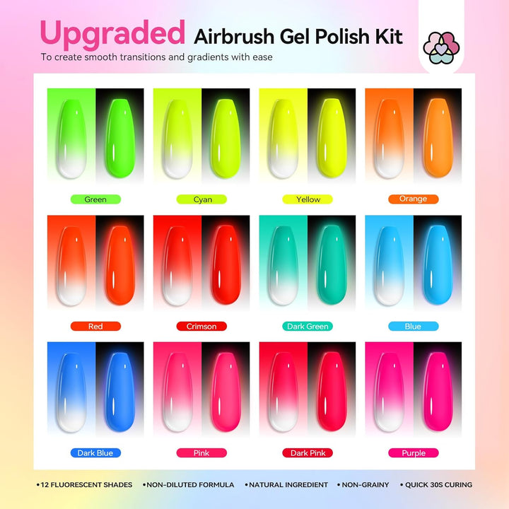 Saviland Airbrush Gel Nail Polish Set