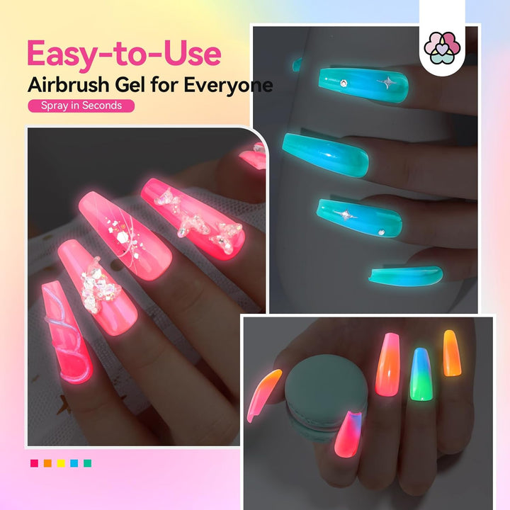 Saviland Airbrush Gel Nail Polish Set