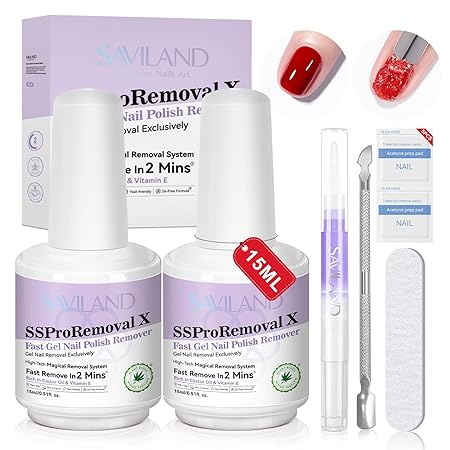 Saviland Gel Nail Polish Remover Kit